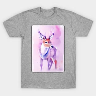 Deer Watercolor Portrait 4 T-Shirt